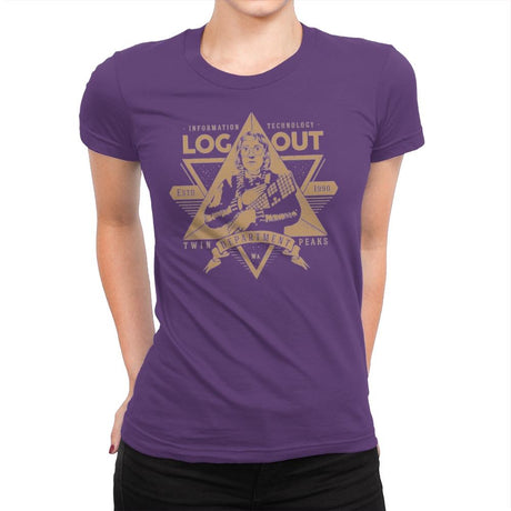 Log Out - Womens Premium T-Shirts RIPT Apparel Small / Purple Rush