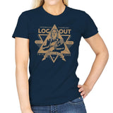 Log Out - Womens T-Shirts RIPT Apparel Small / Navy