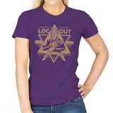 Log Out - Womens T-Shirts RIPT Apparel Small / Purple