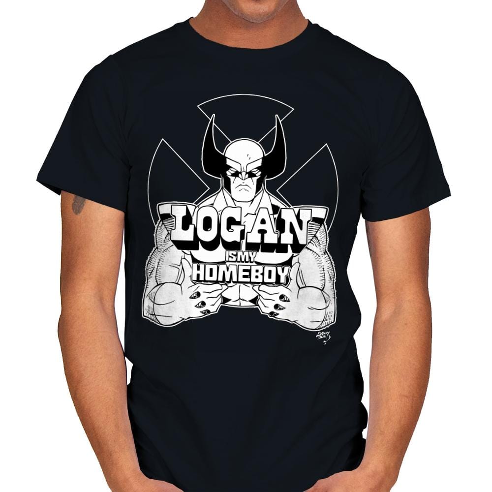 Logan is My Homeboy - Mens T-Shirts RIPT Apparel Small / Black