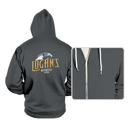 Logan's Motorcycle Repair - Hoodies Hoodies RIPT Apparel Small / Asphalt