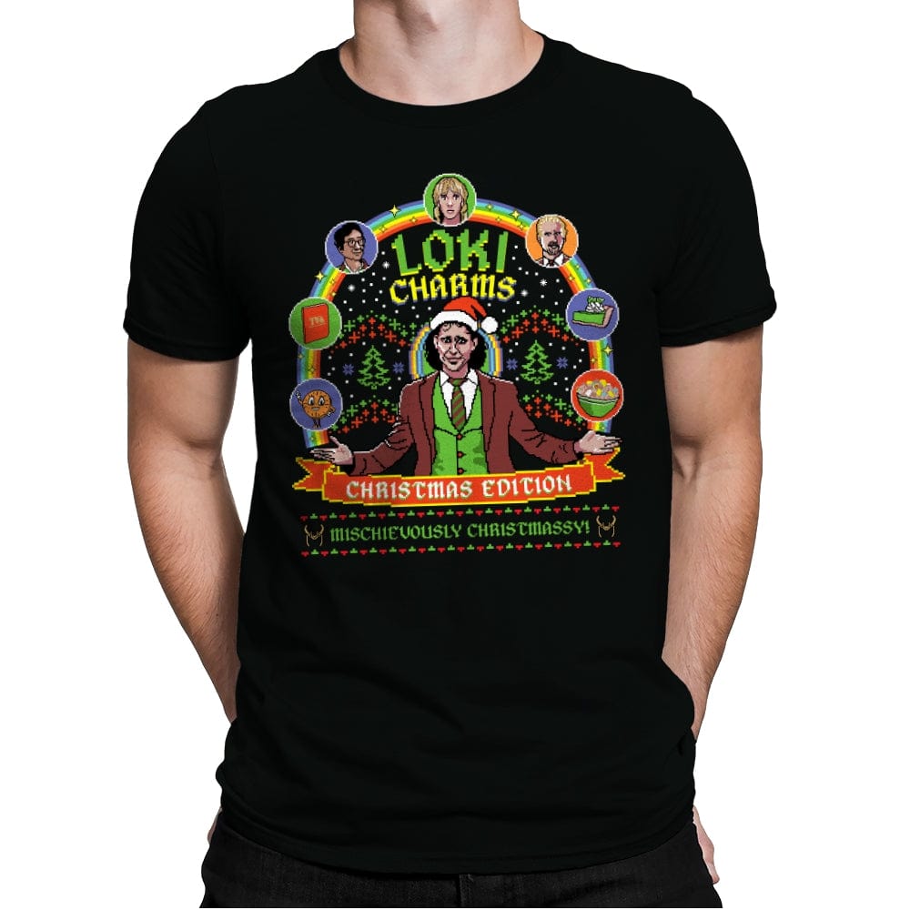 Loki Charms Christmas Edition - Mens Premium T-Shirts RIPT Apparel Small / Black