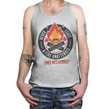 Lonely Fire Demon - Tanktop Tanktop RIPT Apparel X-Small / Silver