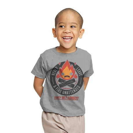 Lonely Fire Demon - Youth T-Shirts RIPT Apparel