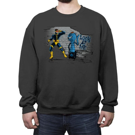 Look at me - Crew Neck Sweatshirt Crew Neck Sweatshirt RIPT Apparel Small / Charcoal
