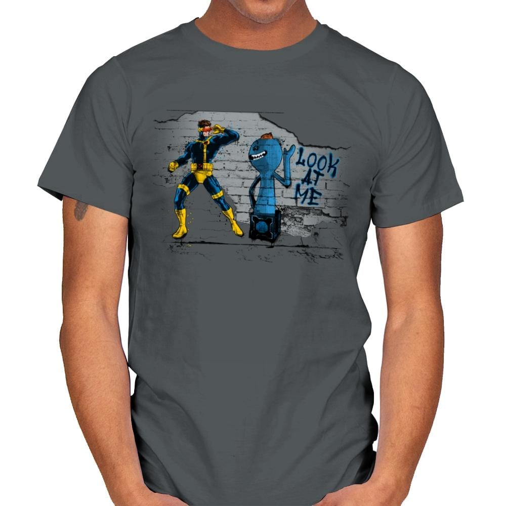 Look at me - Mens T-Shirts RIPT Apparel Small / Charcoal