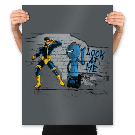 Look at me - Prints Posters RIPT Apparel 18x24 / Charcoal