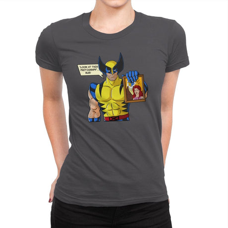Look at this Photograph. - Womens Premium T-Shirts RIPT Apparel Small / Heavy Metal