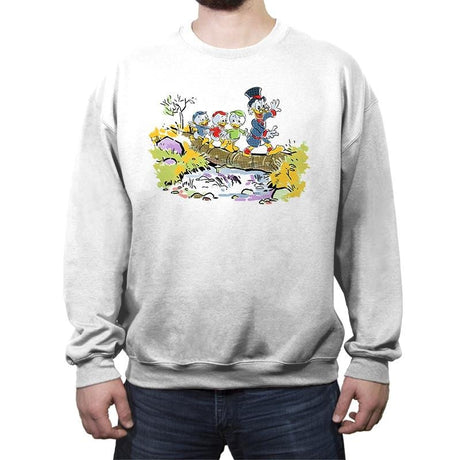 Looking for adventure  - Crew Neck Sweatshirt Crew Neck Sweatshirt RIPT Apparel Small / White