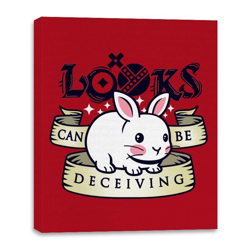 Looks Can Be Deceiving - Canvas Wraps Canvas Wraps RIPT Apparel 16x20 / Red