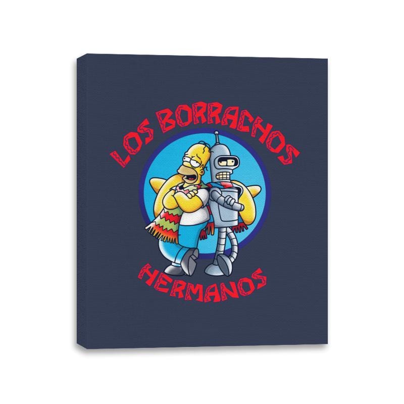 Los Borrachos Hermanos - Canvas Wraps Canvas Wraps RIPT Apparel 11x14 / Navy