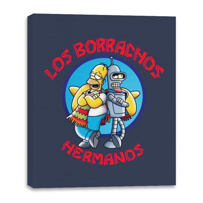 Los Borrachos Hermanos - Canvas Wraps Canvas Wraps RIPT Apparel 16x20 / Navy