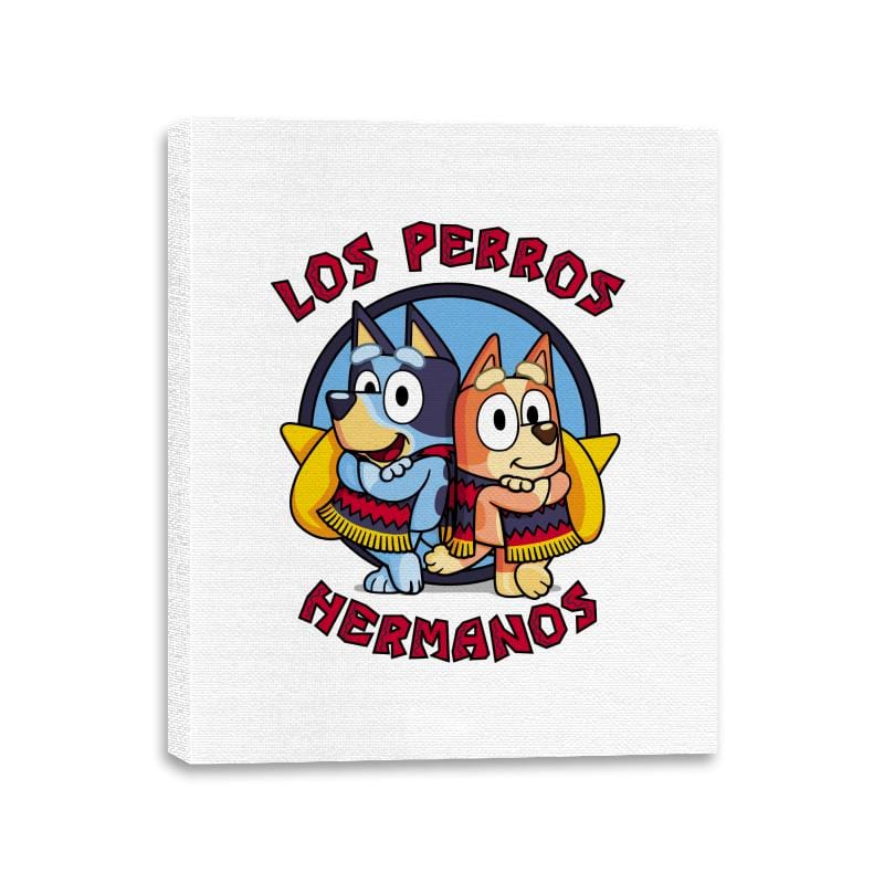 Los Perros Hermanos! - Canvas Wraps Canvas Wraps RIPT Apparel 11x14 / White