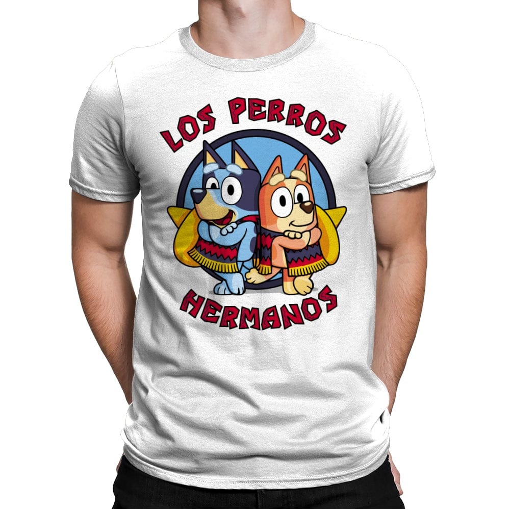 Los Perros Hermanos! - Mens Premium T-Shirts RIPT Apparel Small / White