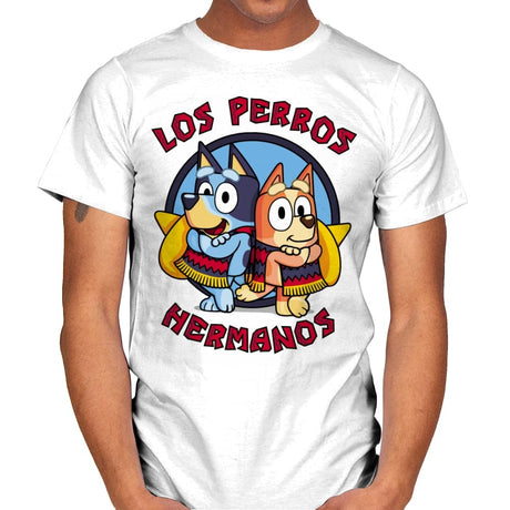 Los Perros Hermanos! - Mens T-Shirts RIPT Apparel Small / White