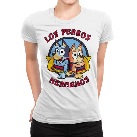 Los Perros Hermanos! - Womens Premium T-Shirts RIPT Apparel Small / White