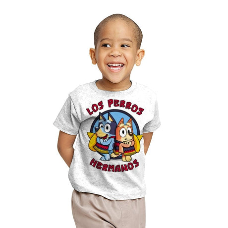 Los Perros Hermanos! - Youth T-Shirts RIPT Apparel X-small / White