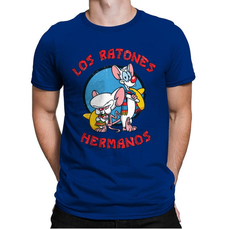 Los Ratones Hermanos - Mens Premium T-Shirts RIPT Apparel Small / Royal