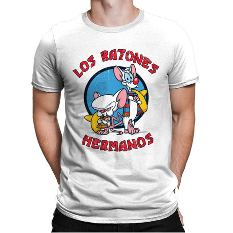 Los Ratones Hermanos - Mens Premium T-Shirts RIPT Apparel Small / White