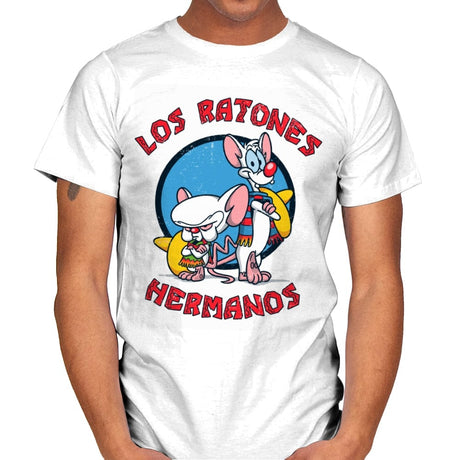 Los Ratones Hermanos - Mens T-Shirts RIPT Apparel Small / White