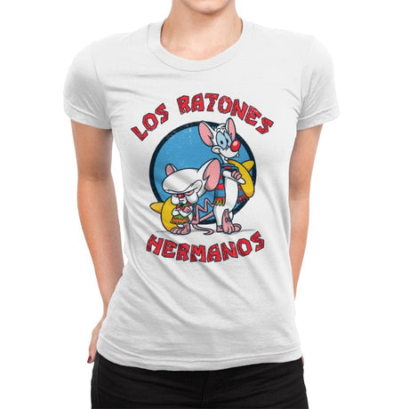 Los Ratones Hermanos - Womens Premium T-Shirts RIPT Apparel Small / White