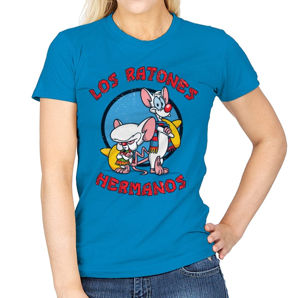 Los Ratones Hermanos - Womens T-Shirts RIPT Apparel Small / Sapphire