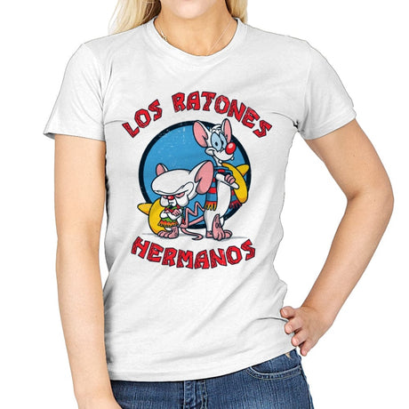Los Ratones Hermanos - Womens T-Shirts RIPT Apparel Small / White