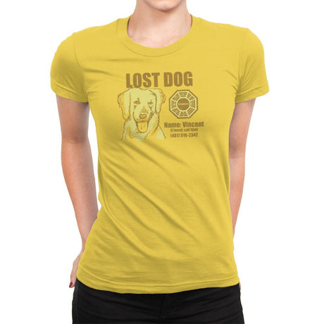Lost Dog Exclusive - Womens Premium T-Shirts RIPT Apparel Small / Vibrant Yellow