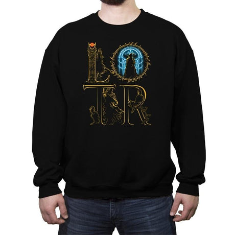 LOTR - Crew Neck Sweatshirt Crew Neck Sweatshirt RIPT Apparel Small / Black