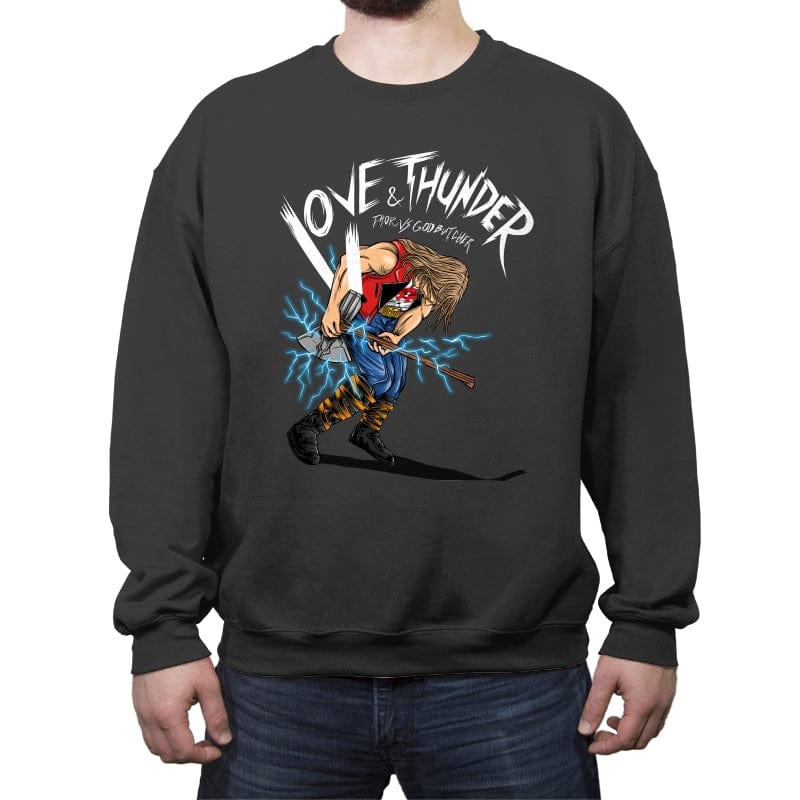 Love and Thunder - Crew Neck Sweatshirt Crew Neck Sweatshirt RIPT Apparel Small / Charcoal