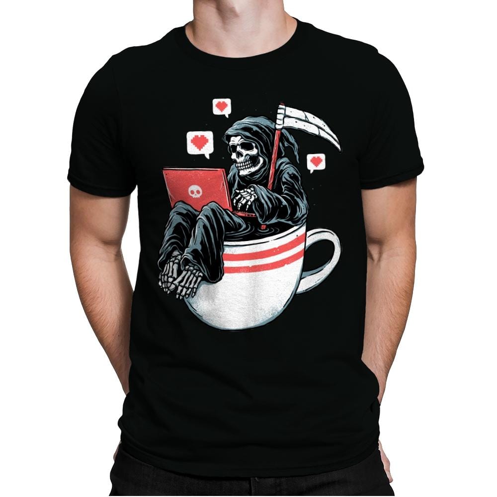 Love Death and Coffee - Mens Premium T-Shirts RIPT Apparel Small / Black