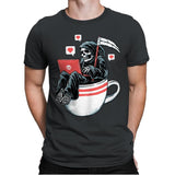 Love Death and Coffee - Mens Premium T-Shirts RIPT Apparel Small / Heavy Metal