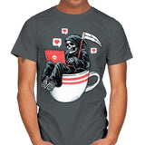 Love Death and Coffee - Mens T-Shirts RIPT Apparel Small / Charcoal