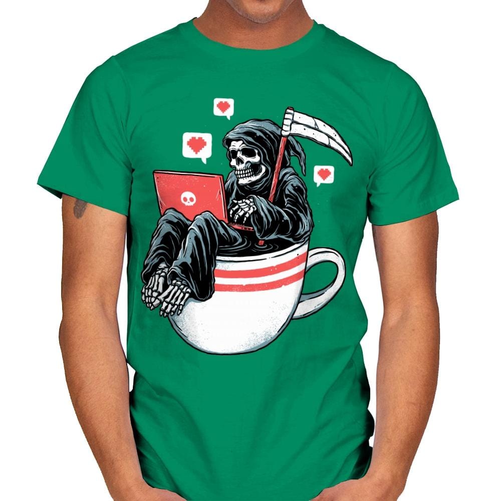 Love Death and Coffee - Mens T-Shirts RIPT Apparel Small / Kelly