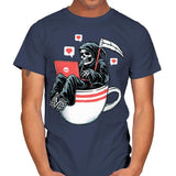 Love Death and Coffee - Mens T-Shirts RIPT Apparel Small / Navy