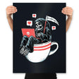 Love Death and Coffee - Prints Posters RIPT Apparel 18x24 / Black