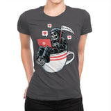 Love Death and Coffee - Womens Premium T-Shirts RIPT Apparel Small / Heavy Metal
