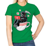 Love Death and Coffee - Womens T-Shirts RIPT Apparel Small / Irish Green