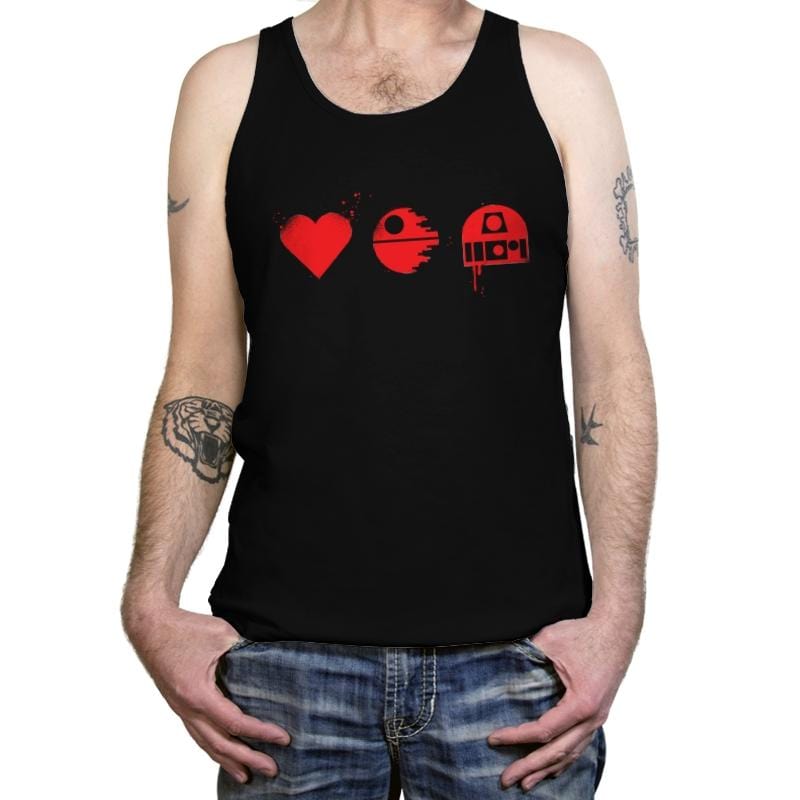 Love, Death and Droids - Tanktop Tanktop RIPT Apparel X-Small / Black