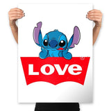 LOVE Denim - Prints Posters RIPT Apparel 18x24 / White