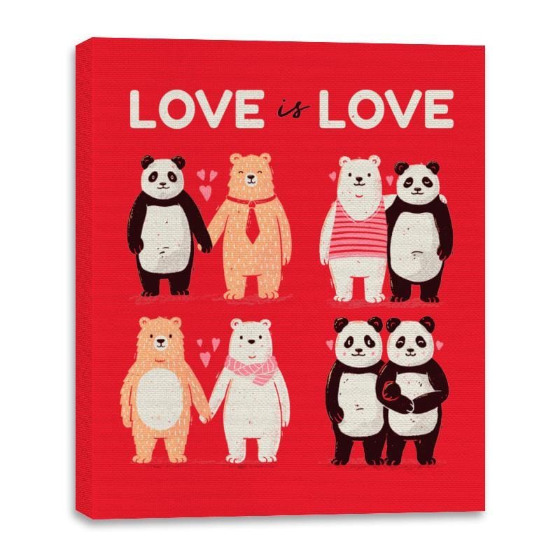 Love Is Love  - Canvas Wraps Canvas Wraps RIPT Apparel 16x20 / Red