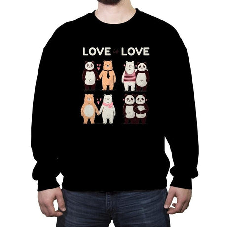 Love Is Love  - Crew Neck Sweatshirt Crew Neck Sweatshirt RIPT Apparel