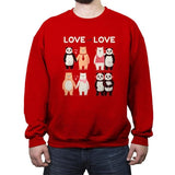 Love Is Love  - Crew Neck Sweatshirt Crew Neck Sweatshirt RIPT Apparel Small / Red