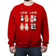 Love Is Love  - Crew Neck Sweatshirt Crew Neck Sweatshirt RIPT Apparel Small / Red