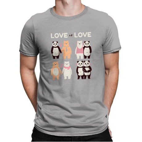 Love Is Love  - Mens Premium T-Shirts RIPT Apparel Small / Light Grey