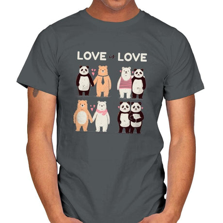 Love Is Love  - Mens T-Shirts RIPT Apparel Small / Charcoal