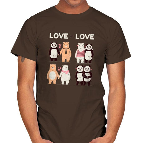 Love Is Love  - Mens T-Shirts RIPT Apparel Small / Dark Chocolate