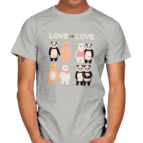 Love Is Love  - Mens T-Shirts RIPT Apparel Small / Ice Grey