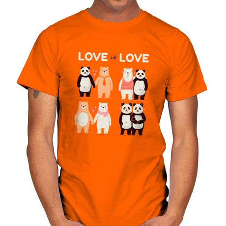 Love Is Love  - Mens T-Shirts RIPT Apparel Small / Orange