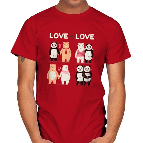 Love Is Love  - Mens T-Shirts RIPT Apparel Small / Red